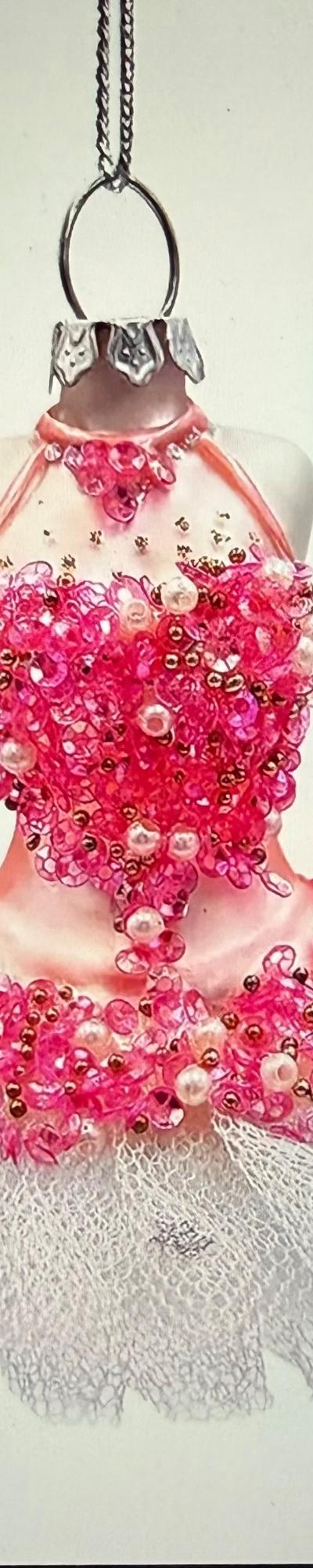 Classic Ballerina Dress Handcrafted Glass Ornament