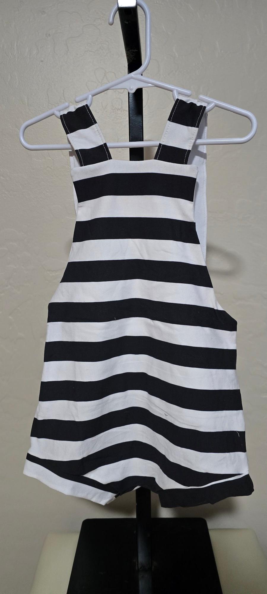 Striped overalls