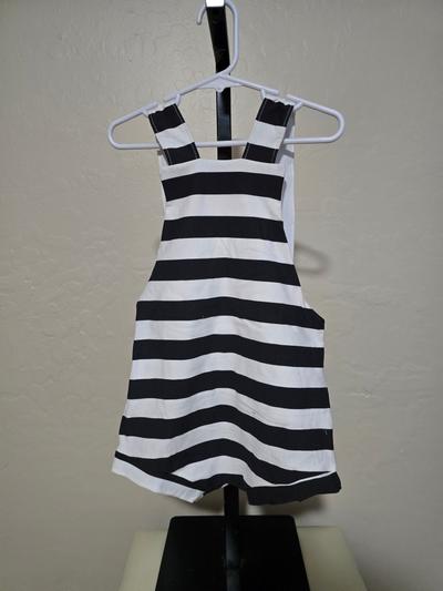 Striped overalls