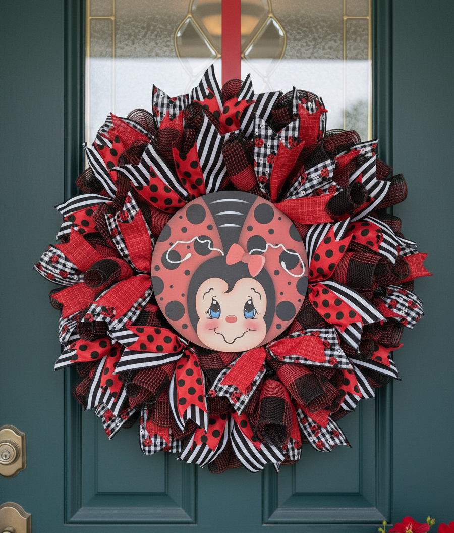 LADY BUG WREATH