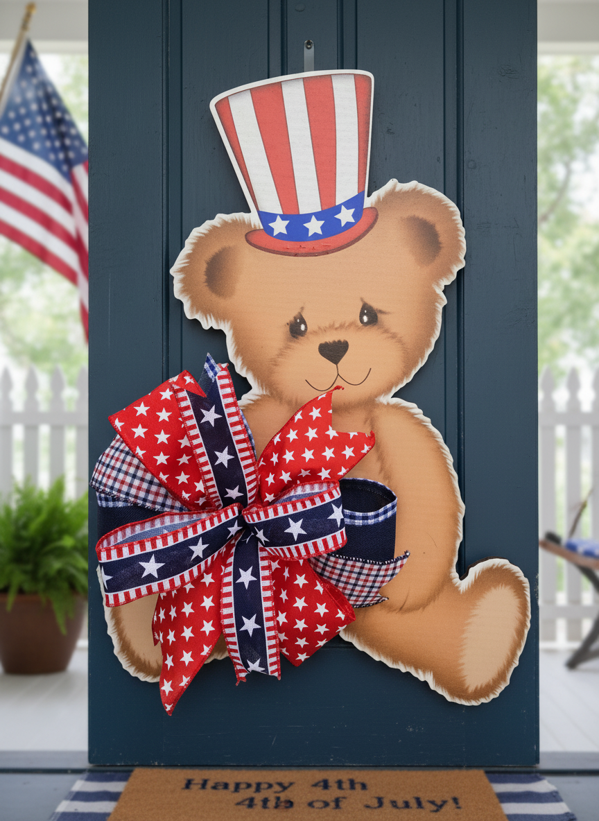 PATRIOTIC BEAR HANGER