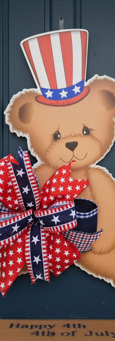 PATRIOTIC BEAR HANGER