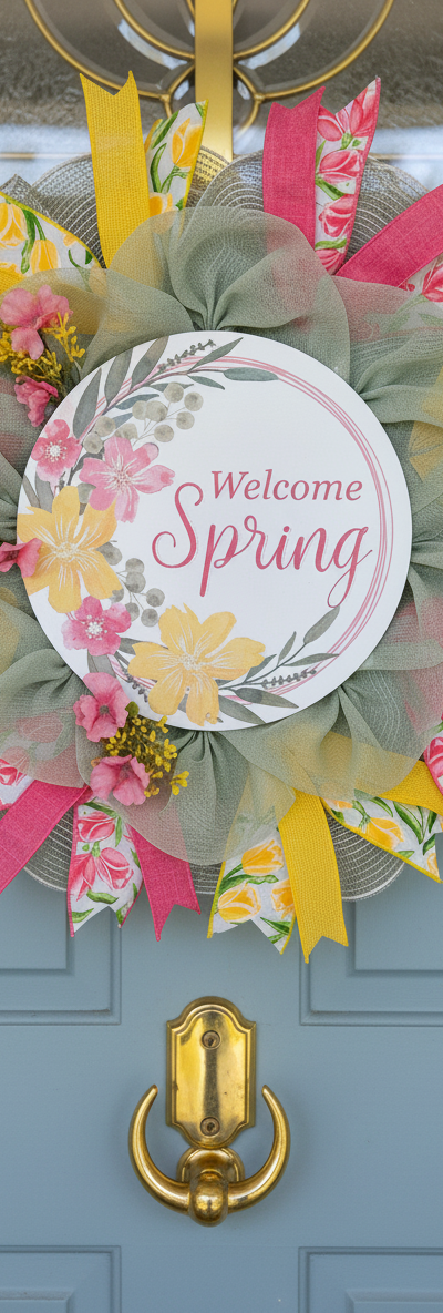 WELCOME SPRING WREATH