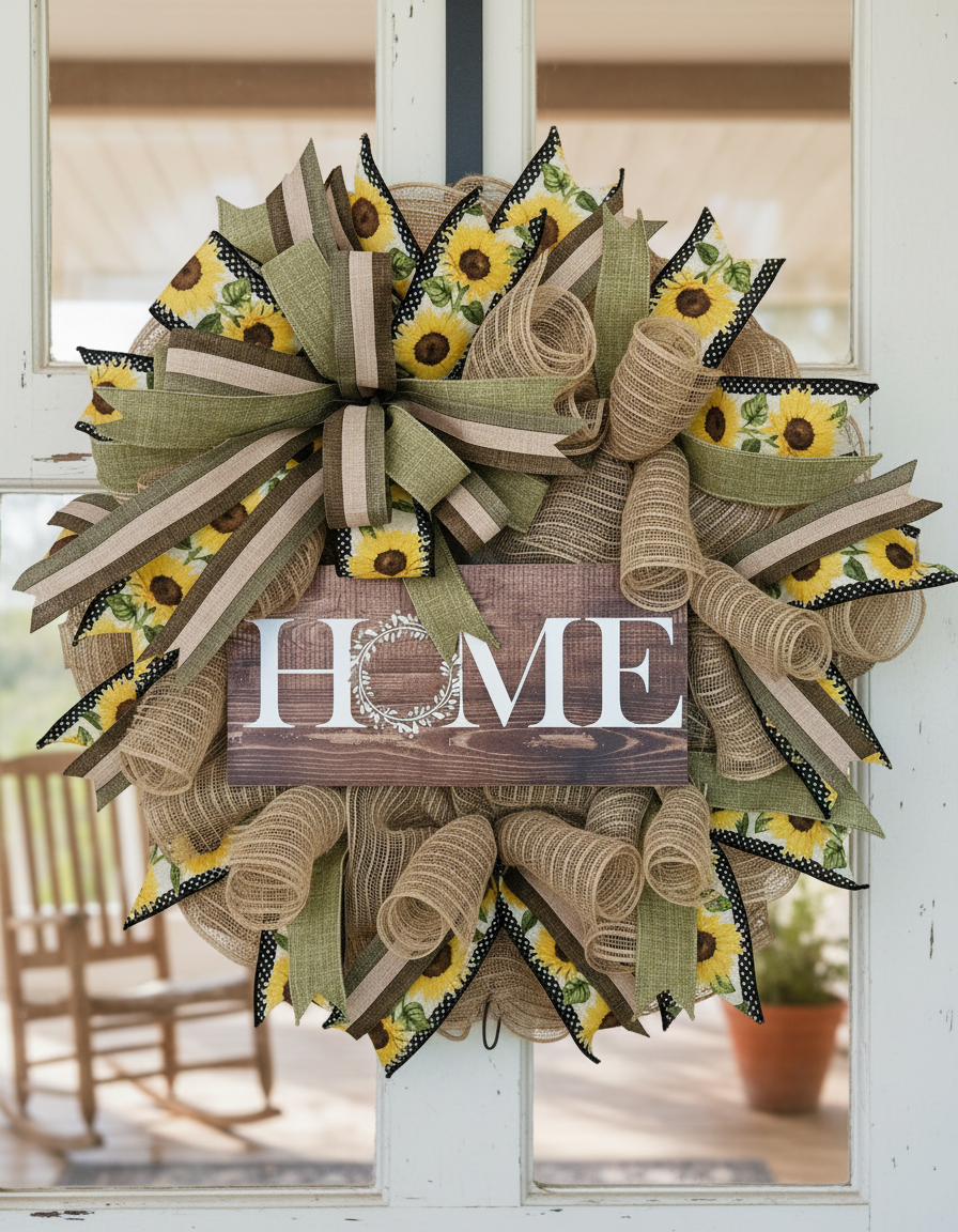SUNFLOWER HOME WREATH