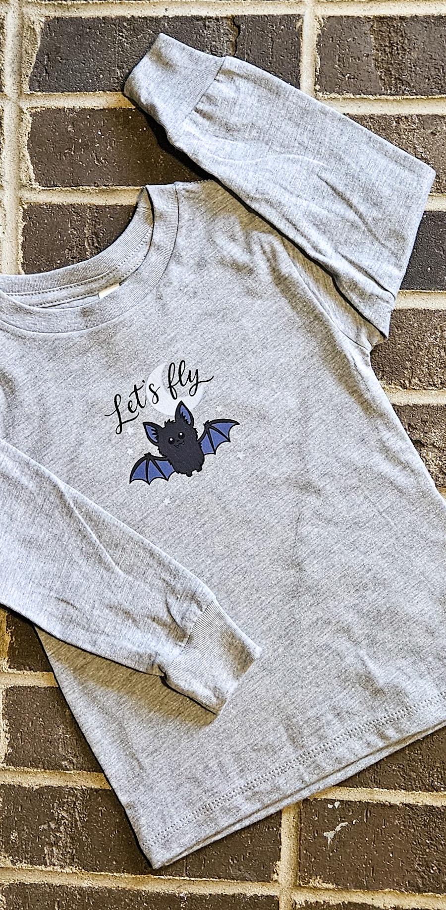 Let’s Fly Bat Long Sleeve Toddler Shirt