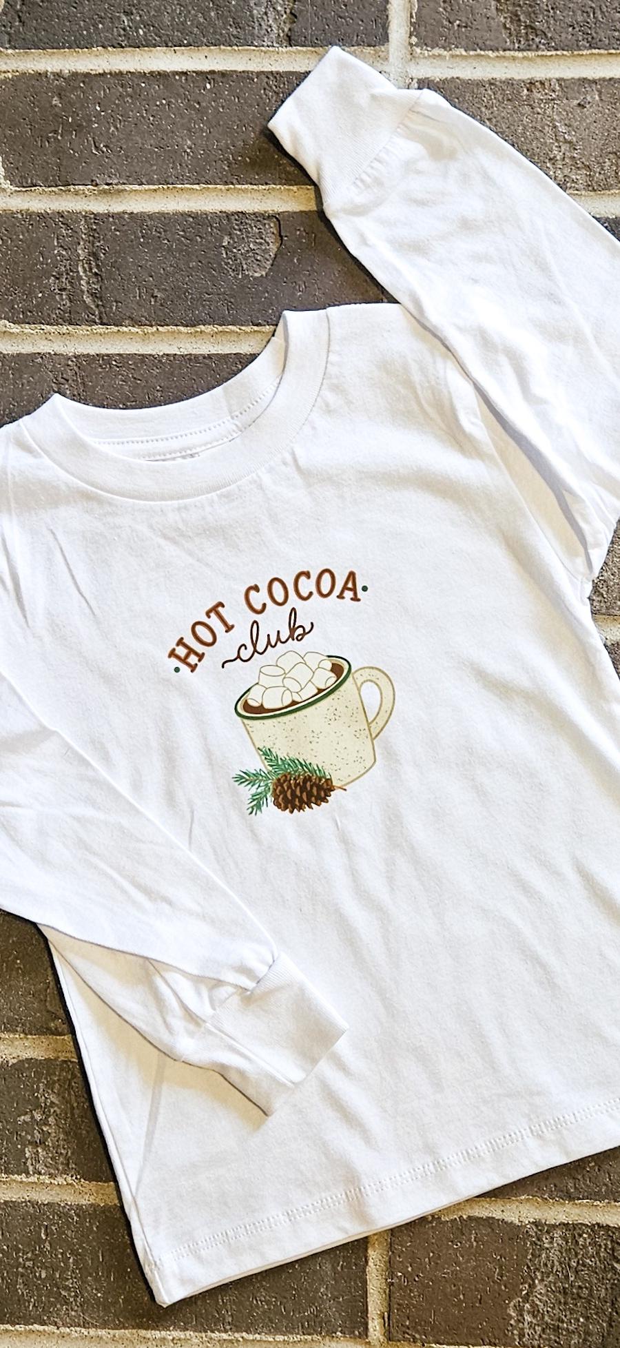 Hot Cocoa Club Long Sleeve Toddler Shirt