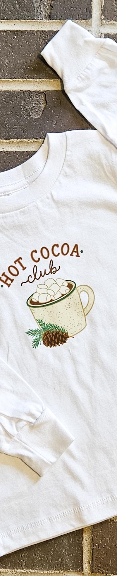 Hot Cocoa Club Long Sleeve Toddler Shirt