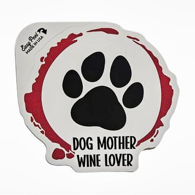 Dog Mother Wine Lover Sticker
