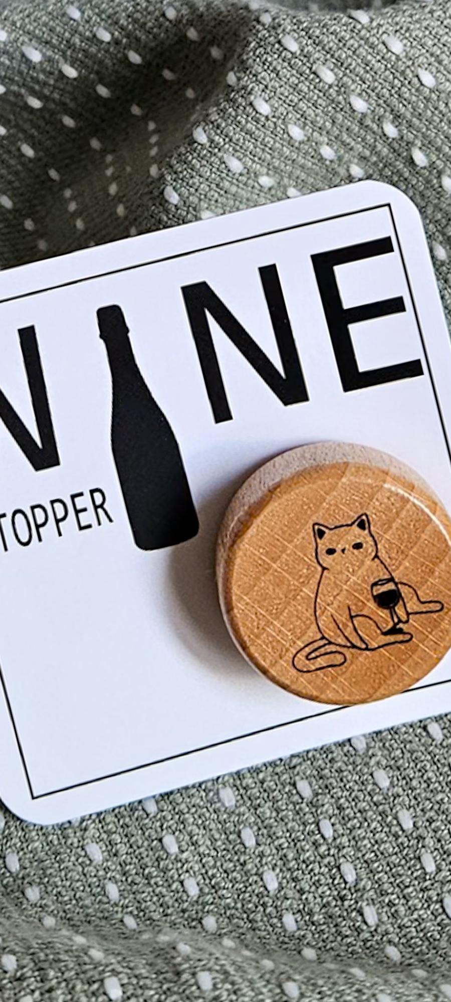 Tipsy Cat Wine Stopper