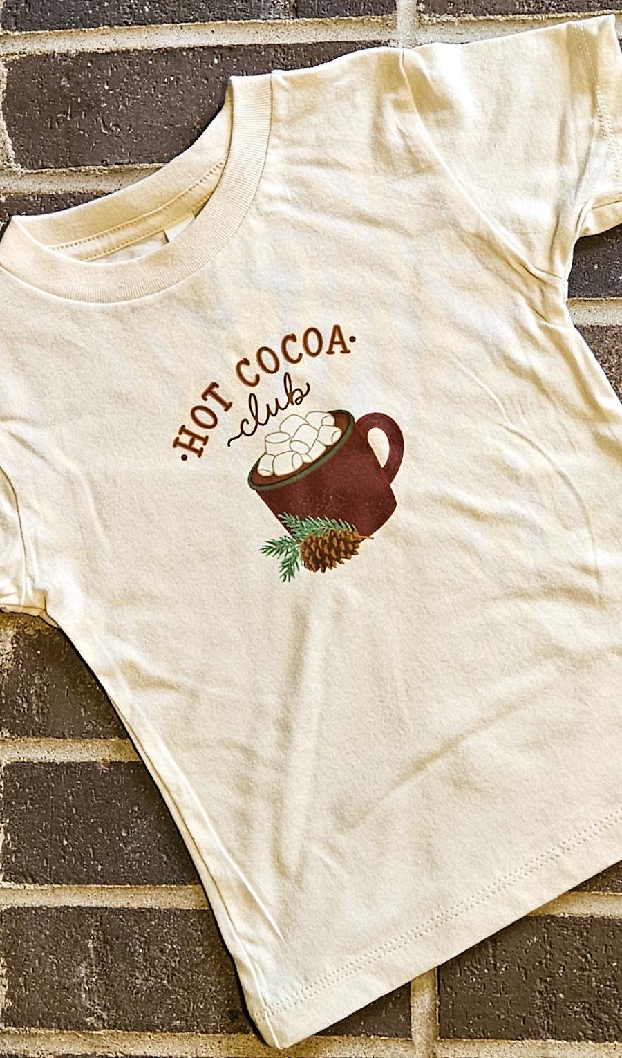Hot Cocoa Club Toddler Tshirt-Cream