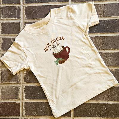 Hot Cocoa Club Toddler Tshirt-Cream