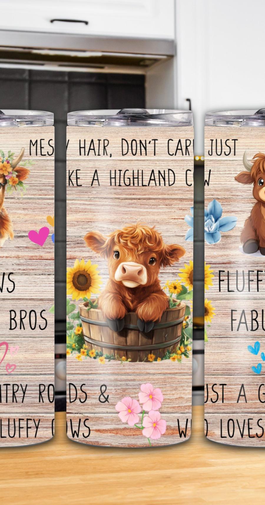 "Fluffy But Fabulous" 20oz Cow Tumbler