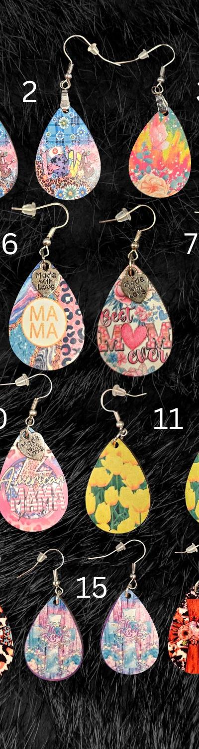 Sublimation Teardrop Earrings