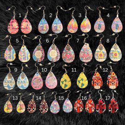 Sublimation Teardrop Earrings
