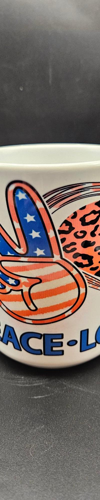 "Peace-Love-America" 15oz Ceramic Coffee Mug